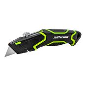 Jefferson Zinc Utility Knife - Heavy-Duty Cutter with Quick Change &amp; 10 Spare Blades