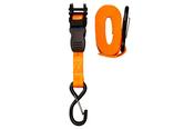 Kargo Light Duty Ratchet Strap 4m x 25mm [500kg] (2 Pack) - Soft Grip Handle &amp; Rubber-Coated Hooks