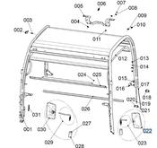 Kubota Mirror Assembly LH - W27TS‑04271 for RTVX 900 / RTV X900 Cab image