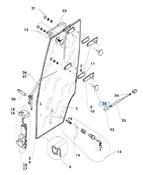 Kubota W27TS‑00057 Screw - M8×32 for BX2350, RTV900 &amp; X900 Cab Glass &amp; Doors