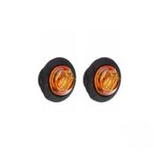 LED Global Amber LED Marker Light - Button Style, Flush Mount (Pair) - LG123 image