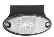 LED Oval Marker Light with Bracket WHITE