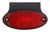LED Oval Marker Light with Bracket RED image