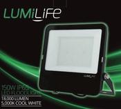LUMILIFE 150W IP65 Floodlight | 18000 Lumens Cool White Outdoor Lighting image