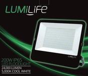 LUMILIFE 200W IP65 Floodlight | 24000 Lumens Cool White Outdoor Lighting image