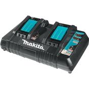 Makita DC18RD Twin Port Multi Voltage Charger | Fast Charging for 14.4V &amp; 18V Batteries with USB Port image