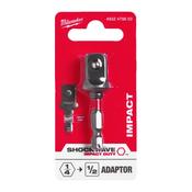 Milwaukee 4932478803 Shockwave Impact Duty Socket Adaptor - 1/4" Hex to 1/2" Square image