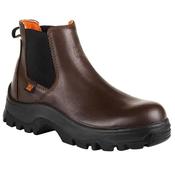 No Risk Leather Denver S3 Dealer Safety Boot - Brown - UK 8