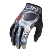 O'Neal Mayhem Bones V.22 MTB Glove Black/Red - Durable, Lightweight, and Reliable Biking Gloves - L