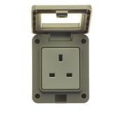 Powermaster 1 Gang Outdoor Damp Proof Socket - IP55 Rated image