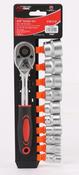 Protool 3/8" Drive Socket Set on Rail PTSS1007 - 11pc Metric with Quick Ratchet