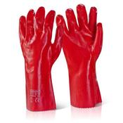 PVC Gauntlet Glove Red 14 Inch image