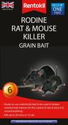 Rentokil Rodine Rat &amp; Mouse Killer Grain Bait 6 Sachets - Fast-Acting Rodent Control Solution image
