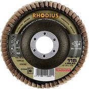 Rhodius 210249 LSK FK Flap Disc 115mm x 22.23mm | P40 Grit | Stainless Steel