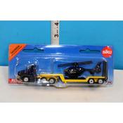 Siku 1:87 Police Low Loader with Helicopter - Diecast Rescue Transport Set