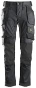 Snickers 6241 AllRoundWork Stretch Trousers Holster Pockets - Grey/Black - 044 - W30 L32