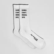 NMDK Sorry Can't Riding Bye Socks - White - 39-42
