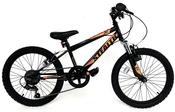 Ignite Stealth Boys 20" Bike - 6-Speed Shimano, Front Suspension, Matt Black/Orange image