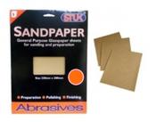 STUK 50 Grit Sandpaper (2.5 Coarse) - Heavy-Duty Abrasive Sheet for Wood, Metal &amp; Paint Removal image