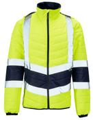 Supertouch Hi Vis 2 Tone Puffer Jacket | Yellow/Navy EN ISO 20471 Class 2 High Visibility - M image