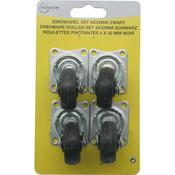Swivel Castor Set 4x32mm Black image