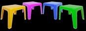Multi-Colored Stackable Plastic Table - Indoor &amp; Outdoor - Pink