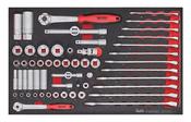 Teng TEFSK57 57 Piece 1/4″ &amp; 3/8″ Socket, Spanner &amp; Accessory Set in EVA Foam