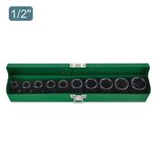 Toptul 1/2" Drive Impact Socket Set 10 Piece (10-24mm) - QGDAD1001 image