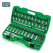 Toptul 1/2" Drive Socket &amp; Bit Set 55 Piece (Metric) - QGAAI5502
