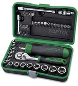 Toptul 1/4" Drive Socket &amp; Bit Set 41 Piece - QGADW4101
