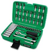 Toptul 1/4" Drive Socket &amp; Bit Set 46Pc Metric - QGCAI4601