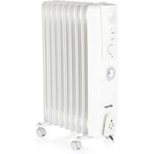 Warmlite 2000W Oil Filled Radiator with Timer | Energy-Efficient Freestanding Heater with Adjustable Thermostat