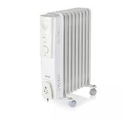 Warmlite 2kW Oil Filled Radiator - White BAR9102 | 9-Fin Portable Heater with Thermostat
