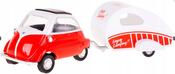 Welly BMW Red Isetta 250 Metal Model with Trailer | 1:34 Scale Die-Cast Collectible image