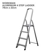 Workman Aluminium 4 Step Ladder - 78cm x 22cm (L013)