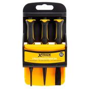 XTrade 3 Piece Chisel &amp; Punch Set - Durable Chrome Vanadium Steel, Precision Machined Tips