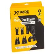 XTRADE MBMWSET-8 Multi-Tool Blade Set (8 Piece) - Wood &amp; Metal Universal Fit Blades