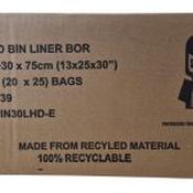 30 L Biodegradable Bin Liners | White | 310 mm x 585 mm x 760 mm - 500 Bags