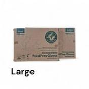 Earth2Earth Compostable Food Prep Gloves I 100 Gloves - Large