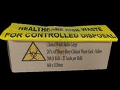 Yellow Clinical Waste Sacks / Large 26" x 44"