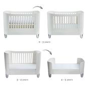 Serena Cot Bed White with Silver Legs (Pregnancy &amp; Baby Fair 2026) image