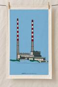 Poolbeg Chimneys Tea Towel image
