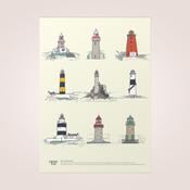 Irish Lighthouses Print image