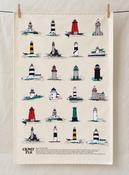 Irish Lighthouses Tea Towel. image