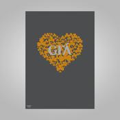Grá (Love) Print - Graphite &amp; Amber