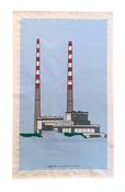 Poolbeg Chimneys Tea Towel