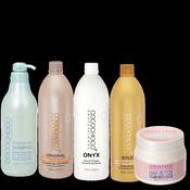 Starter Kit 1: Onyx 1L, Keratin Original and Gold 1L, Clarifying Shampoo 1L, Hair Botox 500ml