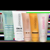 Starter Kit 7: 100ml Keratin Original, Gold, Hair Botox, 150ml Onyx, 150ml Clarifying Shampoo