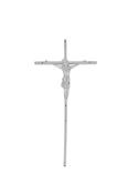 16 inch Metal Crucifix Nickel
