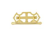 Split Plastic Cross Round Plastic Handle Gold - 6 piece set